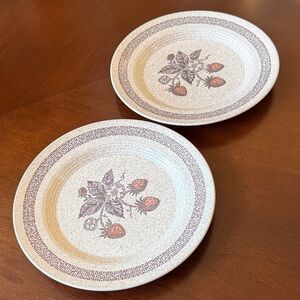 Homer Laughlin Country Strawberry stoneware set of 2 dinner plates